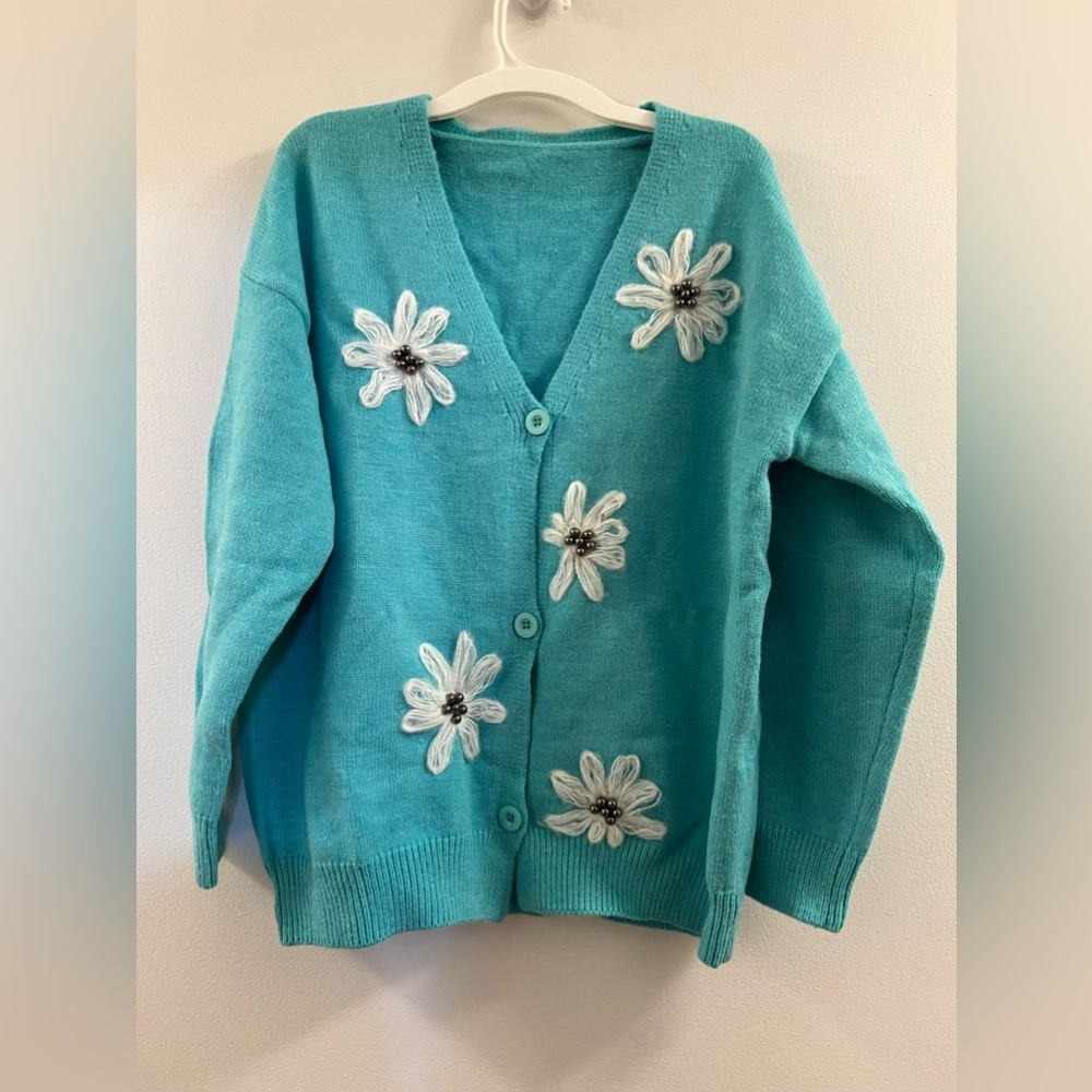 08. Long Sleeve Cardigan Knit Sweater Cardigan Cable Sleeve Soft Knit Cardigan - Picture 3 of 15